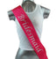 Hens Night Party Bridal Sash Hot Pink/Silver - Bridesmaid