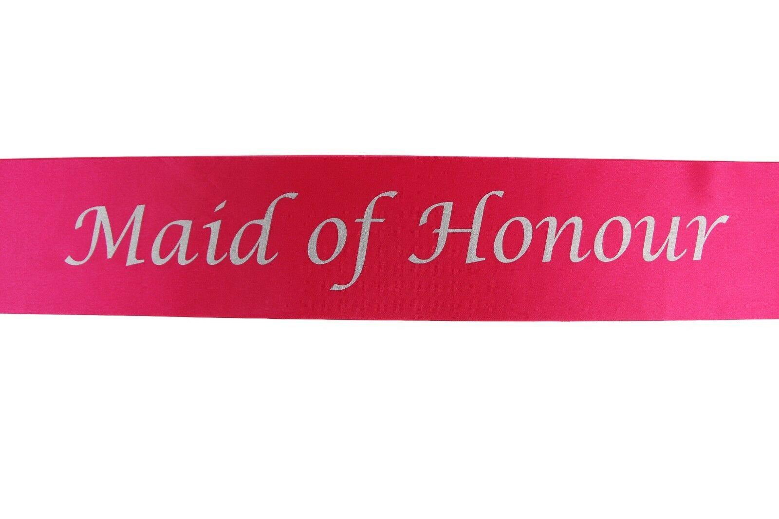 Hens Night Party Bridal Sash Hot Pink/Silver - Maid Of Honour