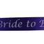 Hens Night Party Bridal Sash Purple/White - Bride To Be