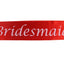 Hens Night Party Bridal Sash Red/White - Bridesmaid