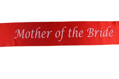 Hens Night Party Bridal Sash Red/White - Mother Of The Bride