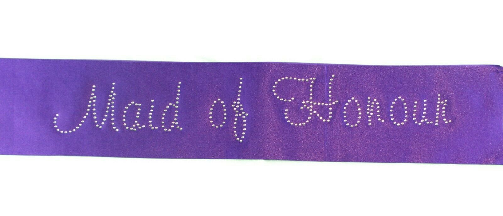 Hens Sash Diamante Crystal - Purple - Maid Of Honour