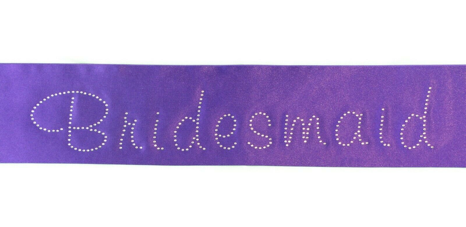 Hens Sash Diamante Crystal Sashes Bridesmaid- Purple