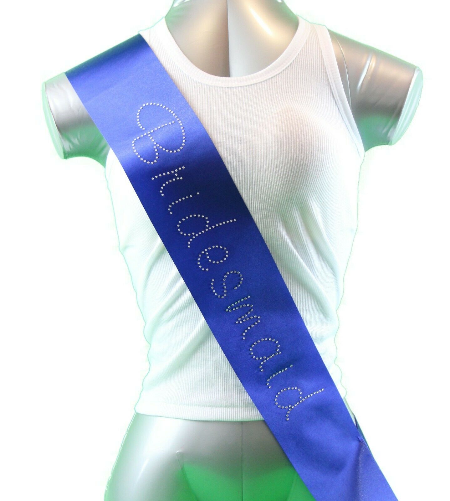 Hens Sash Diamante Crystal Sashes Bridesmaid- Royal Blue