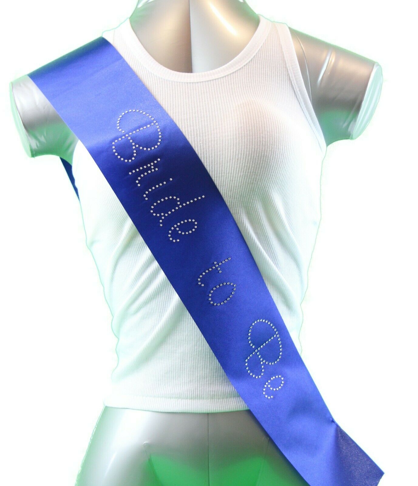 Hens Sash Diamante Diamond Crystal Sashes Bridal Party Black Pink Purple Blue