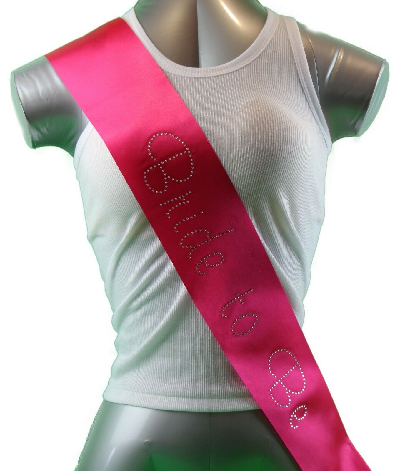 Hens Sash Diamante Diamond Crystal Sashes Bridal Party Black Pink Purple Blue