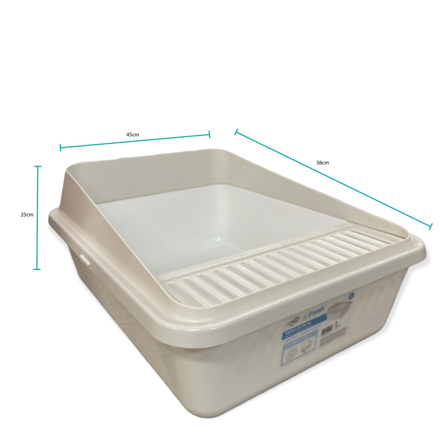 High Back Cat Litter Tray - Pet Fresh Clean Kitten Toilet Box