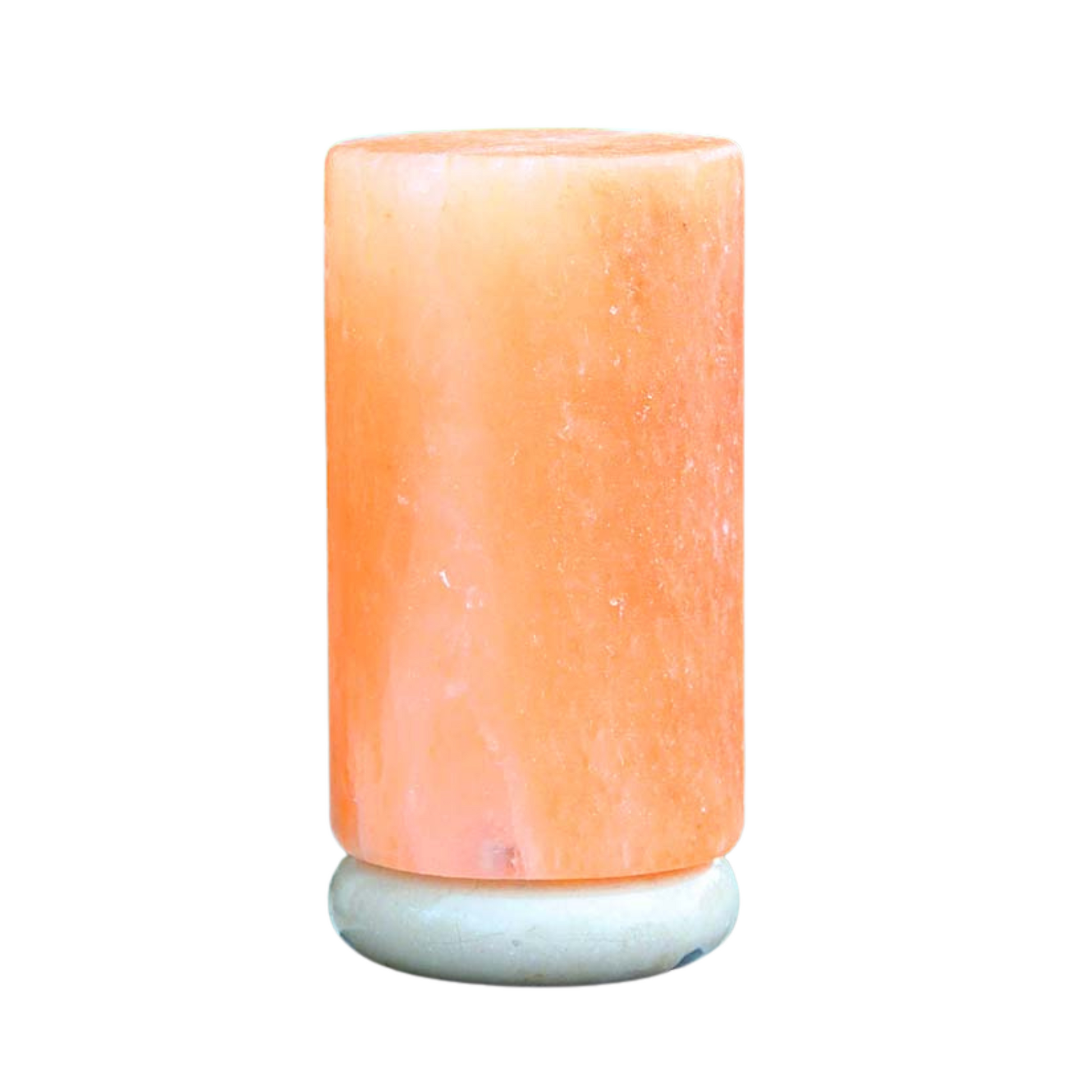 Himalayan Pink Salt Lamp - 12V 12W Cylinder Shape Carved Crystal Rock