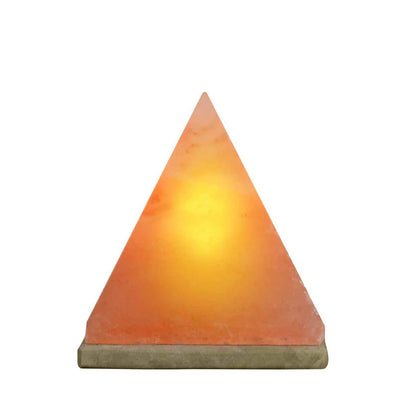 Himalayan Pink Salt Lamp - 12V 12W Pyramid Triangle Shape Carved Crystal Rock