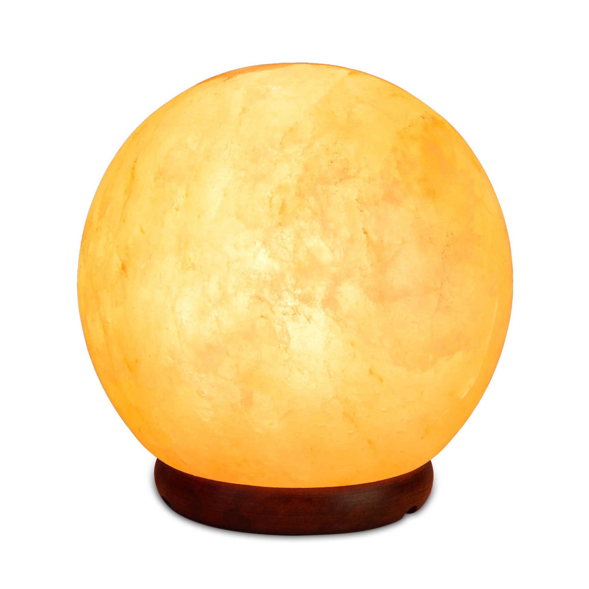Himalayan Pink Salt Lamp - 6.5" Inches Ball Sphere Shape Carved Crystal Rock