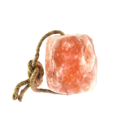 Himalayan Pink Salt Lick Rock - For Animals and Livestock With Hanging Rope