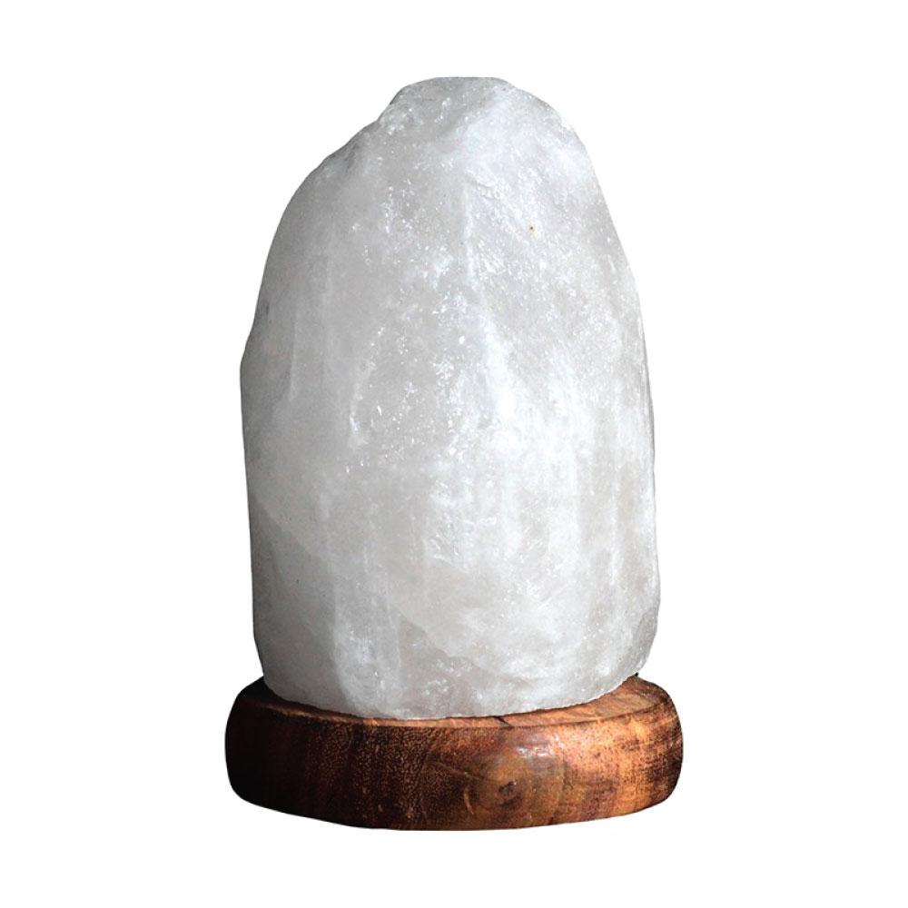 Himalayan White Rock Salt Lamps - 12V 12W Natural Shape Cut Unique Crystal Lamp