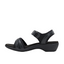 Hush Puppies Womens Amazing Black Slip On Leather Slides Sandals