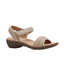 Hush Puppies Womens Amazing Taupe Slip On Leather Slides Sandals