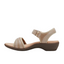 Hush Puppies Womens Amazing Taupe Slip On Leather Slides Sandals
