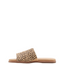 Hush Puppies Womens Paradise Slip On Leather Slides Tan Spotted Leopard Sandals