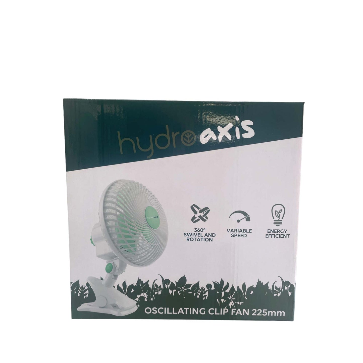 Hydro Axis Oscillating Clip Fan 225mm - Grow Room Hydroponic Tent Ventilation