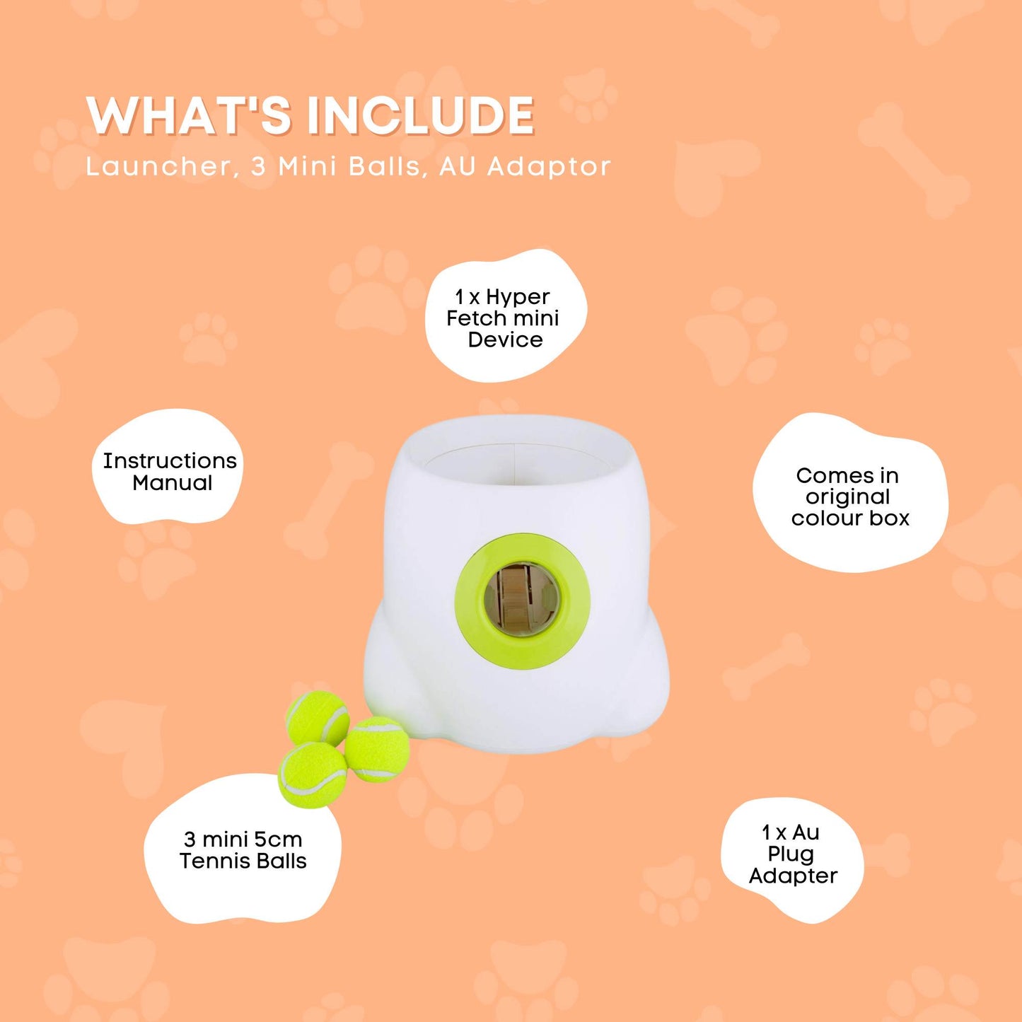 Hyper Fetch Mini Dog Ball Launcher - Automatic Interactive Indoor Small Pet Toy