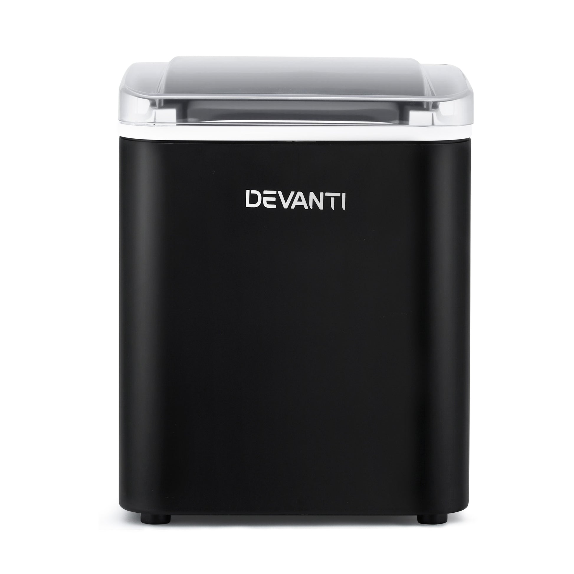 Devanti Ice Maker Machine Portable 12kg Countertop w/Self Cleaning 1.2L Black