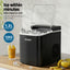 Devanti Ice Maker Machine Portable 12kg Countertop w/Self Cleaning 1.2L Black