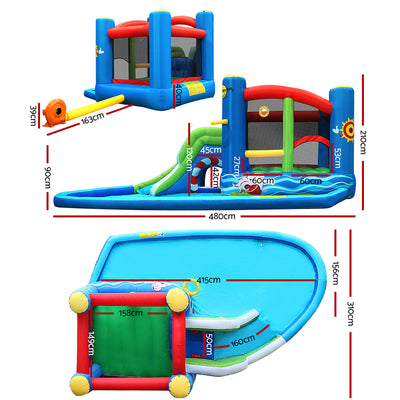 Happy Hop Inflatable Water Jumping Castle Bouncer Kid Toy Windsor Slide Splash