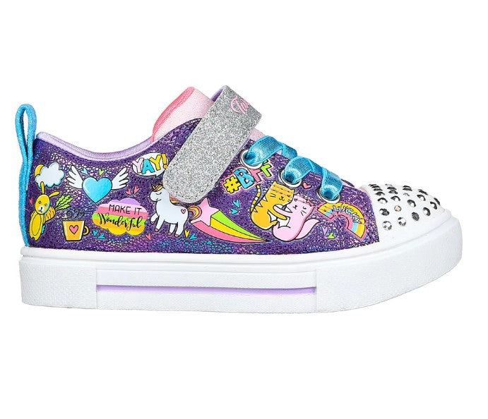Infant Toddlers Skechers Twinkle Sparks - Bff Magic Purple/Multi Comfy Walking Shoe