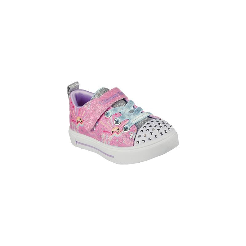 Infant Toddlers Skechers Twinkle Sparks - Unicorn Sunshine Pink/Multi Comfy Walking Shoe