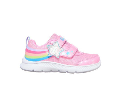 Infants Girls Skechers Comfy Flex 2.0 - Starry Skies Pink Toddler Shoes
