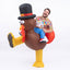 Inflatable Costume Ride On Turkey Fancy Dress Funny Party Outfit Brown One Size