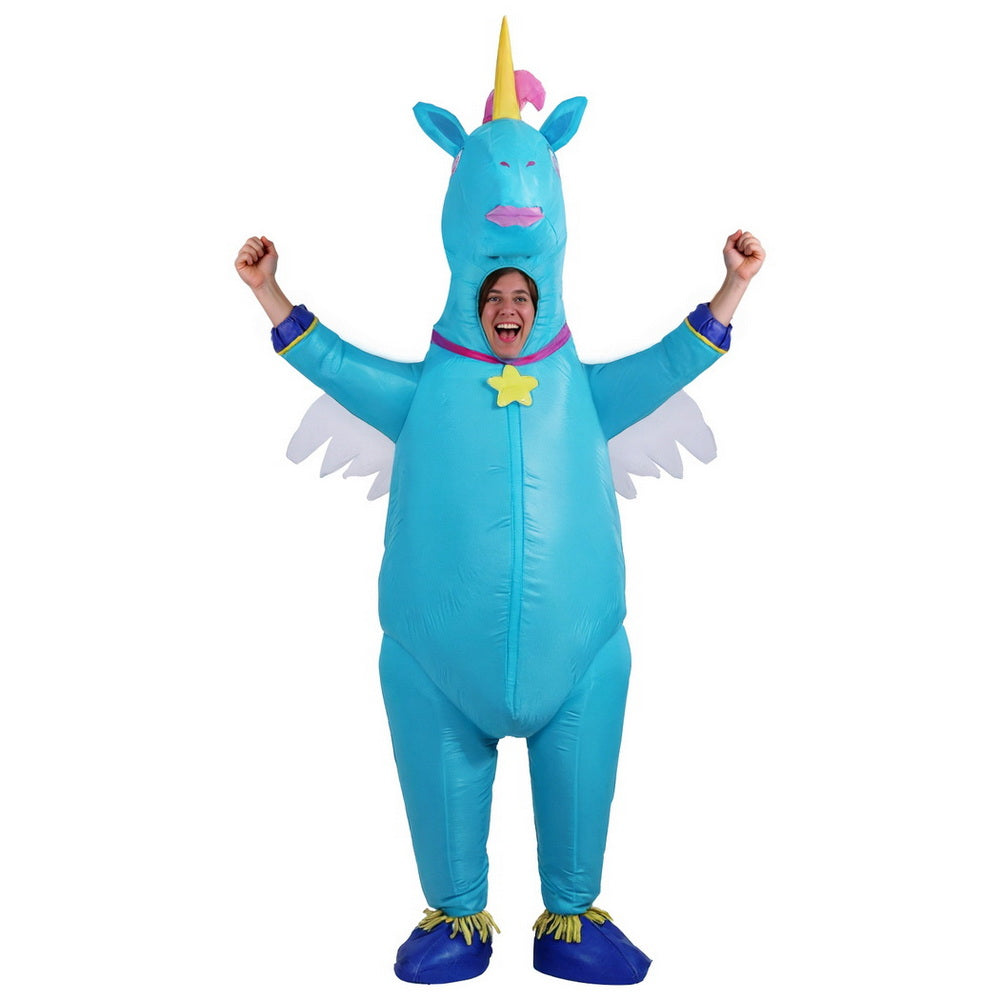 Inflatable Unicorn Costume Adult Suit Blow Up Party Fancy Dress Halloween Cosplay