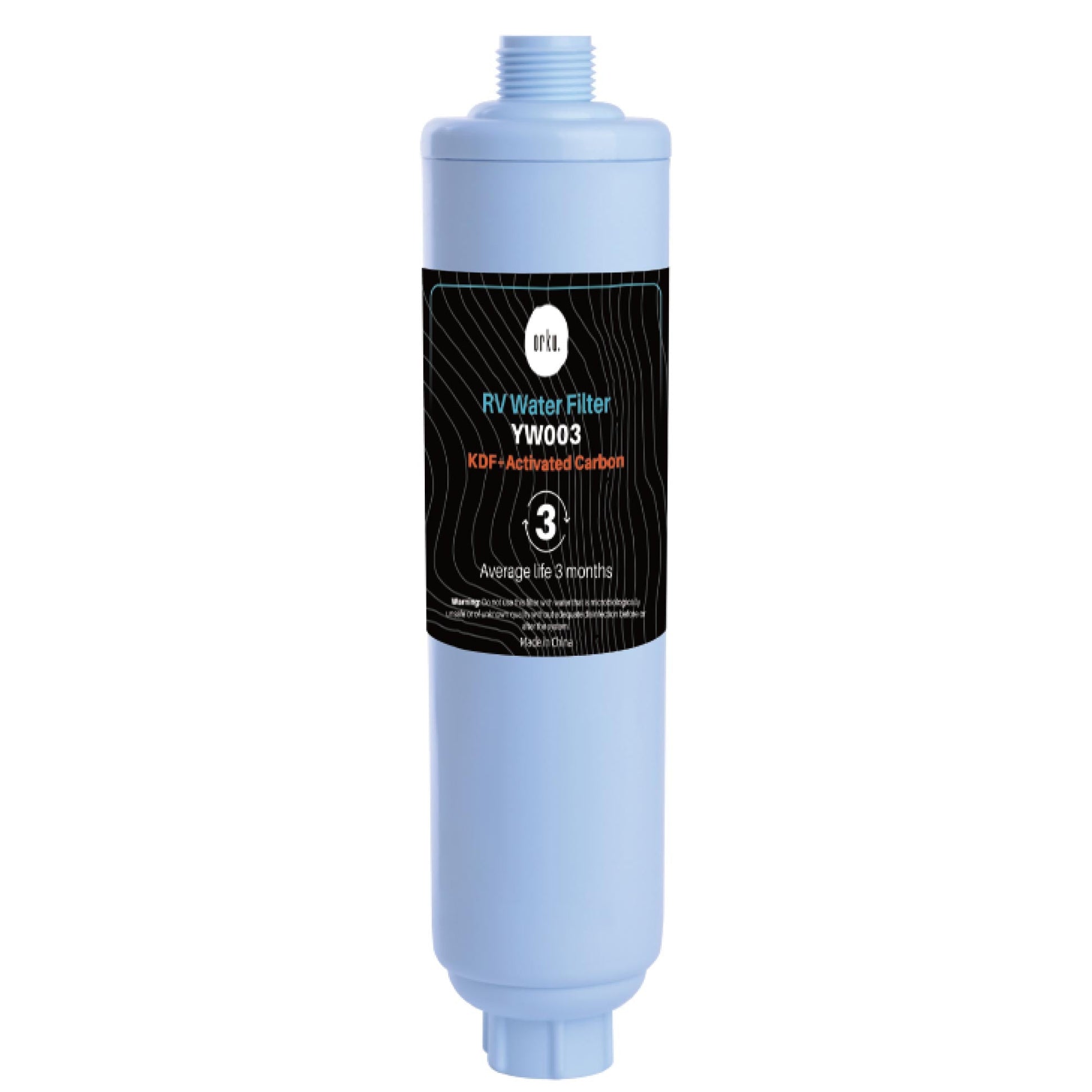 Inline Water Filter - RV Caravan Hose - Activated Carbon KDF Cartridge - YW003