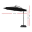 Instahut 3M Umbrella with 50x50cm Base Outdoor Umbrellas Cantilever Sun Stand UV Garden Black