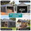 Instahut 3x6m Carports Canopy Tent Portable Garage Outdoor Steel Shelter Grey