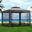 Instahut Gazebo Marquee 3m Outdoor Event Tent Camping Party Mesh Wall Canopy Grey