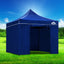Instahut Gazebo Pop Up Marquee 3x3 Folding Tent Wedding Gazebos 500D Oxford Blue