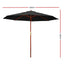 Instahut Outdoor Umbrella 3M Pole Cantilever Stand Garden Umbrellas Patio Black