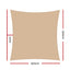 Instahut Shade Sail 5x5m Square 280GSM 98% Sand Shade Cloth
