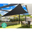 Instahut Shade Sail 5x5x5m Triangle 280GSM 98% Black Shade Cloth