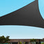 Instahut Shade Sail 5x5x5m Triangle 280GSM 98% Black Shade Cloth