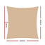 Instahut Shade Sail 6x6m Rectangle 185GSM 95% Sand Shade Cloth