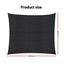 Instahut Sun Shade Sail Cloth 98% UV Block Outdoor Canopy Rectangle 5X6M Black