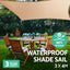 Instahut Waterproof Shade Sail 3x4m Rectangle Sand 95% Shade Cloth