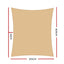 Instahut Waterproof Shade Sail 3x4m Rectangle Sand 95% Shade Cloth