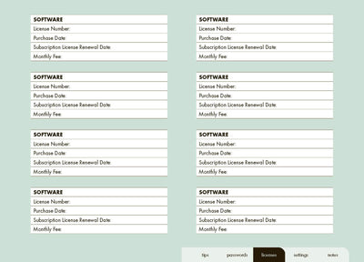 Internet Password Book