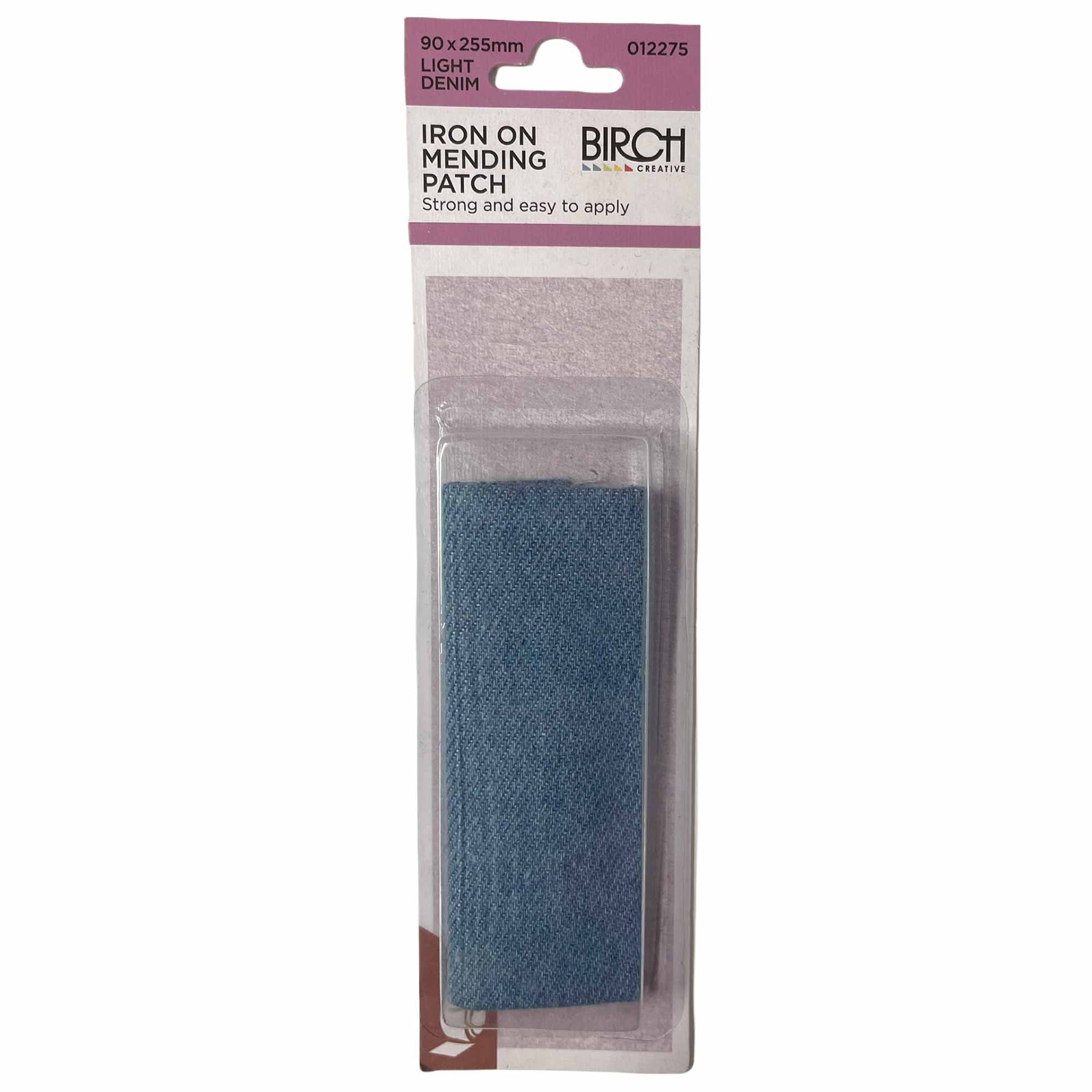 Iron On Mending Patch 90x255mm Cotton Clothes Repair Patches All Colours Birch