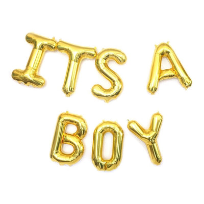 Its A Boy Foil Balloons Baby Shower Decorations Gold Silver 16'' Or 40''