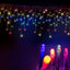 Jingle Jollys 12.5M Solar Christmas Lights Icicle String Light Multi Colour