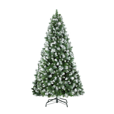 Jingle Jollys 2.7M Christmas Tree with Pine Needle Snow Wrap Xmas Tree 1765 Tips