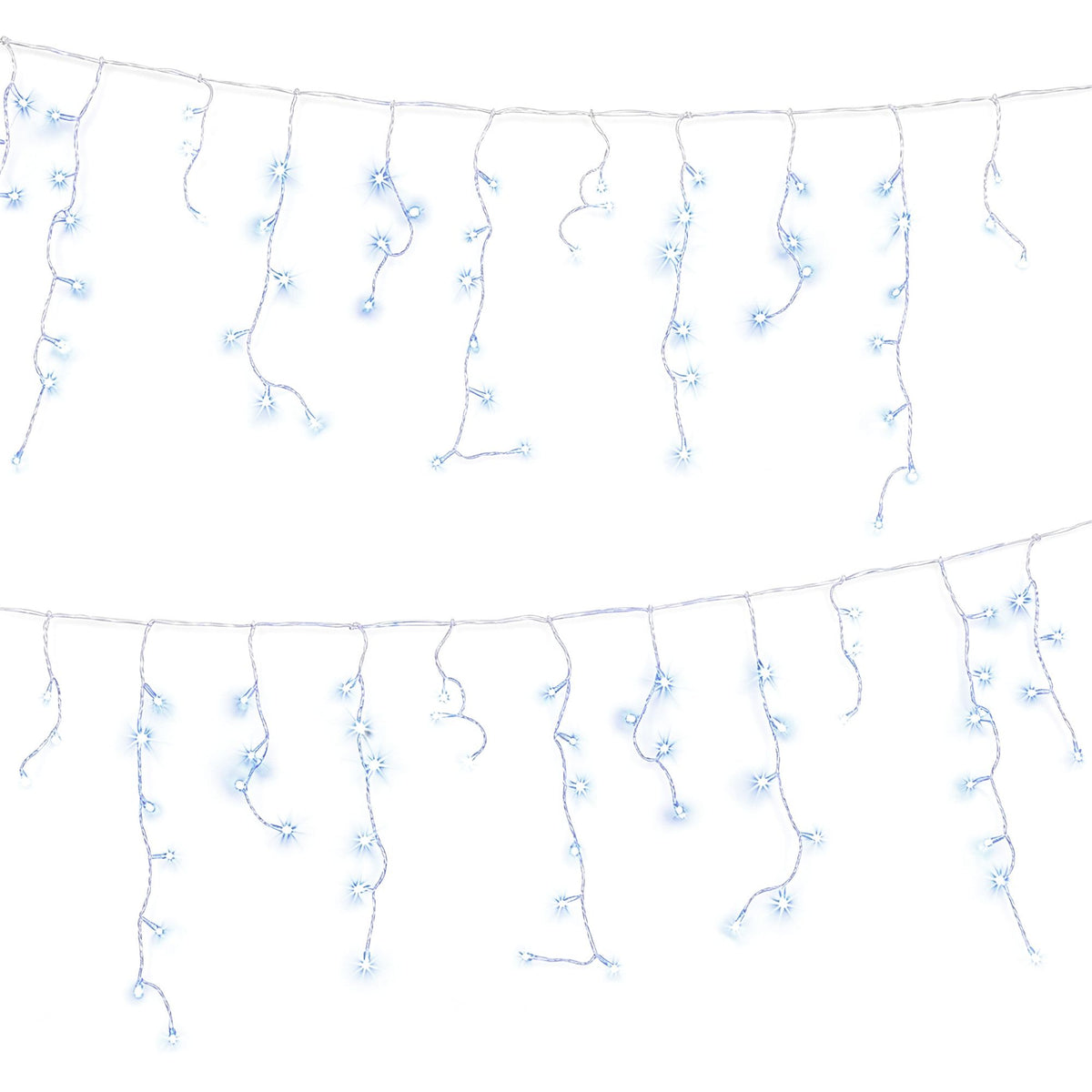 Jingle Jollys 32M Christmas Lights Solar Icicle String Lights 960 LED Cool White