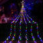 Jingle Jollys 3m Solar Christmas Lights Outdoor Fairy Waterfall Star Multicolour